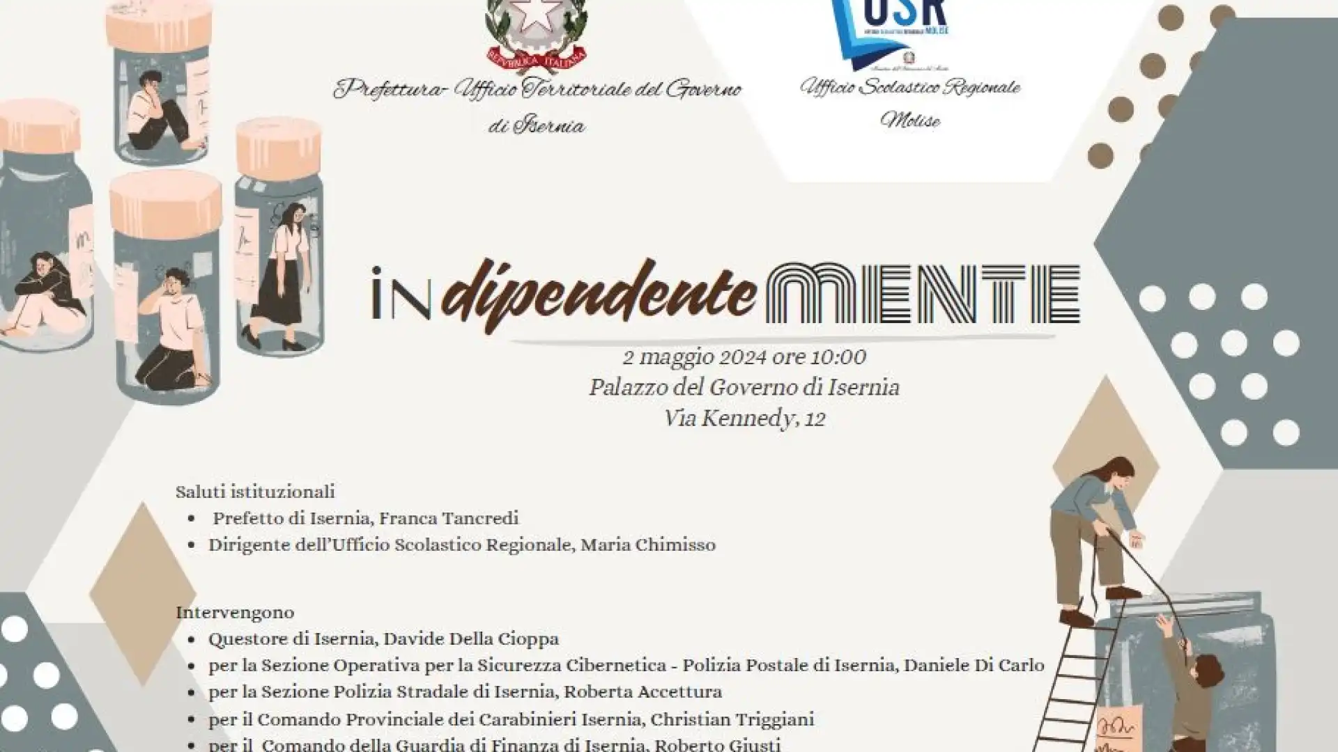 Isernia: “Indipendentemente” , in Prefettura l’evento di riflessione sul tema delle dipendenze.